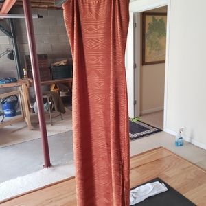 Orange textured tube dress